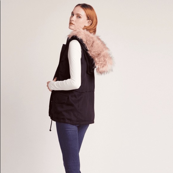 Anthro BB Dakota Brand Black Zip & Button Vest - Picture 4 of 6